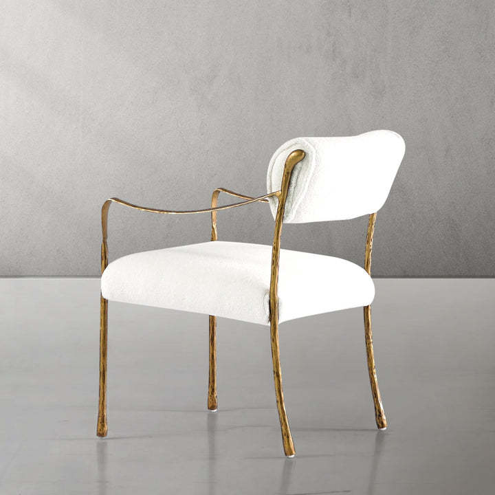 Thades Retro Copper Iron Frame Dining Chair