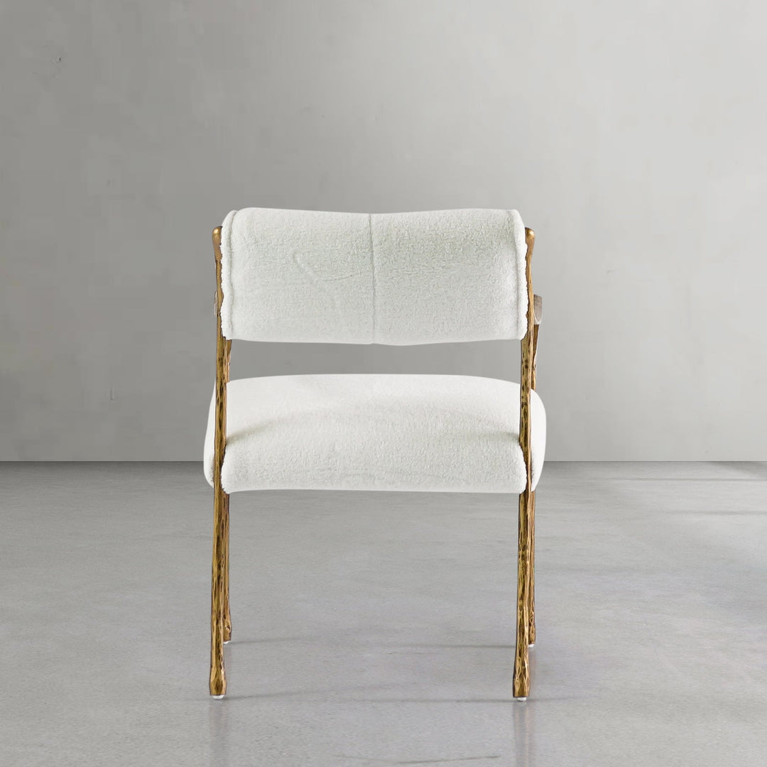 Thades Retro Copper Iron Frame Dining Chair