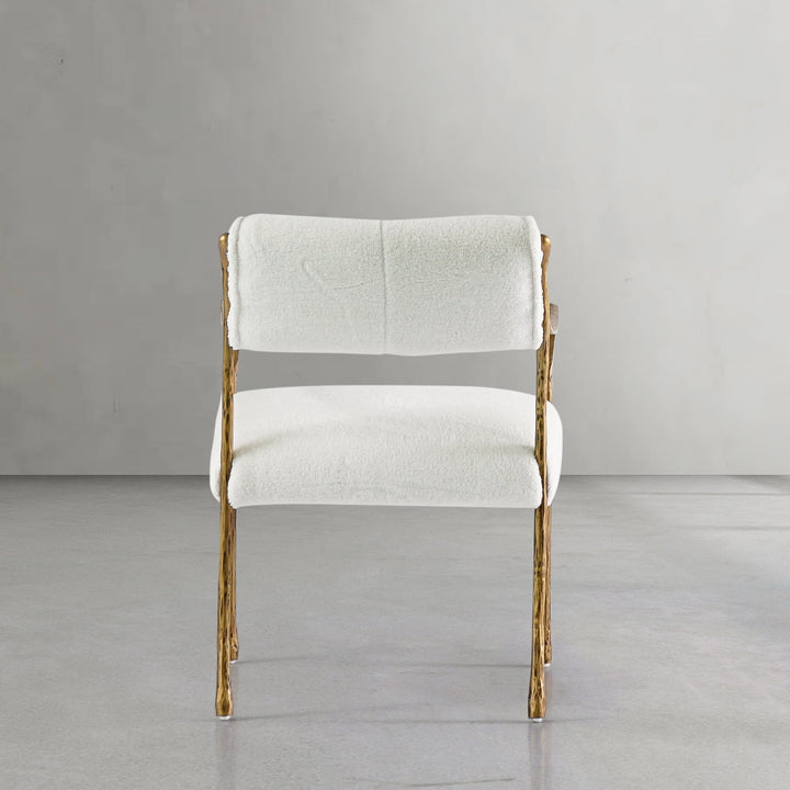 Thades Retro Copper Iron Frame Dining Chair