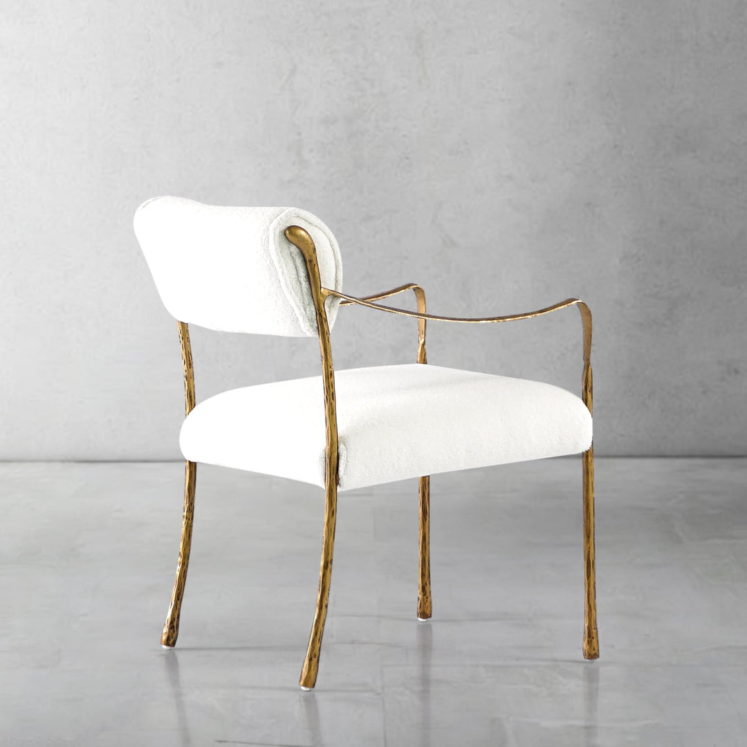 Thades Retro Copper Iron Frame Dining Chair