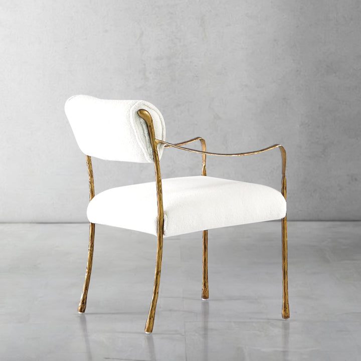Thades Retro Copper Iron Frame Dining Chair