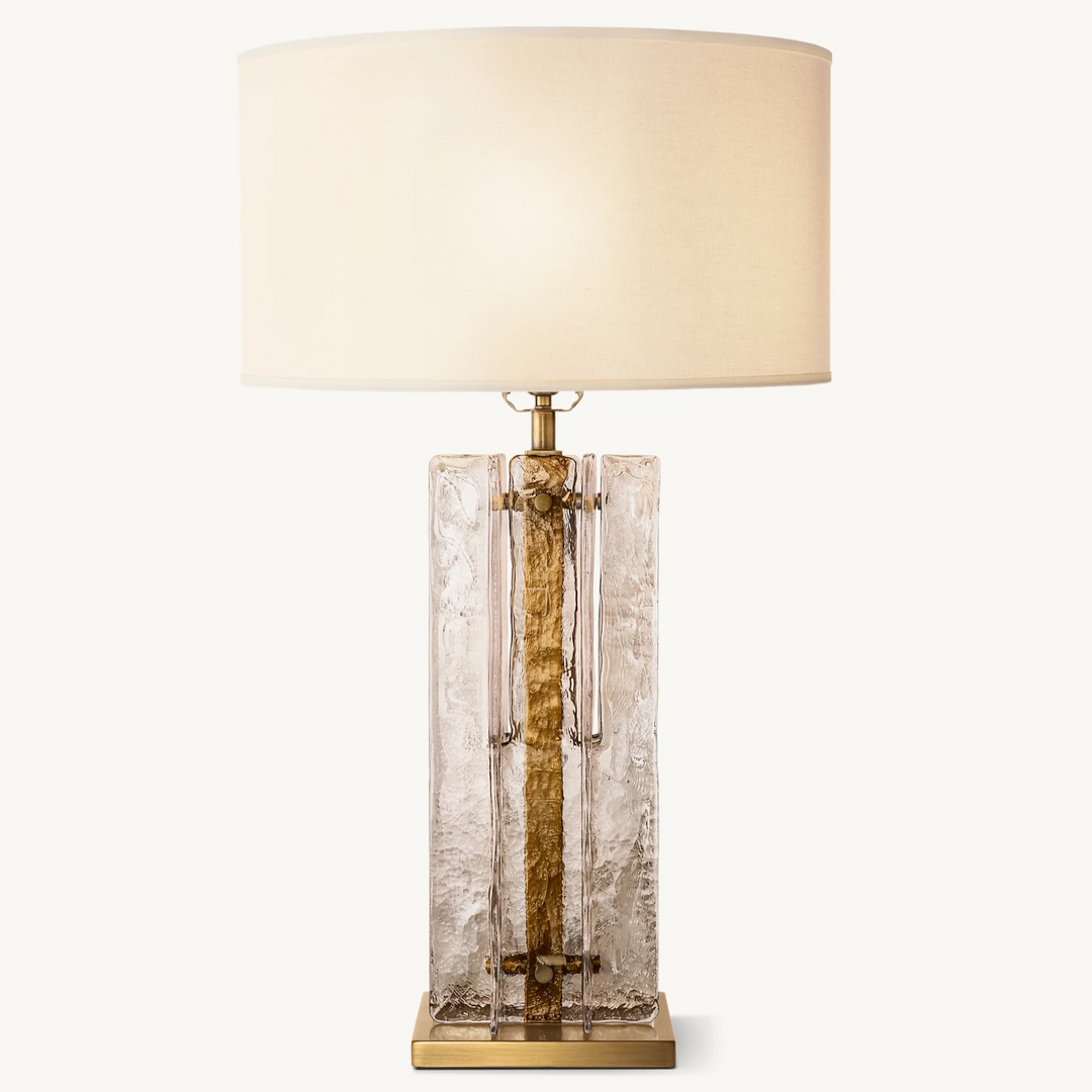 Matrice Smoke Glass Table Lamp