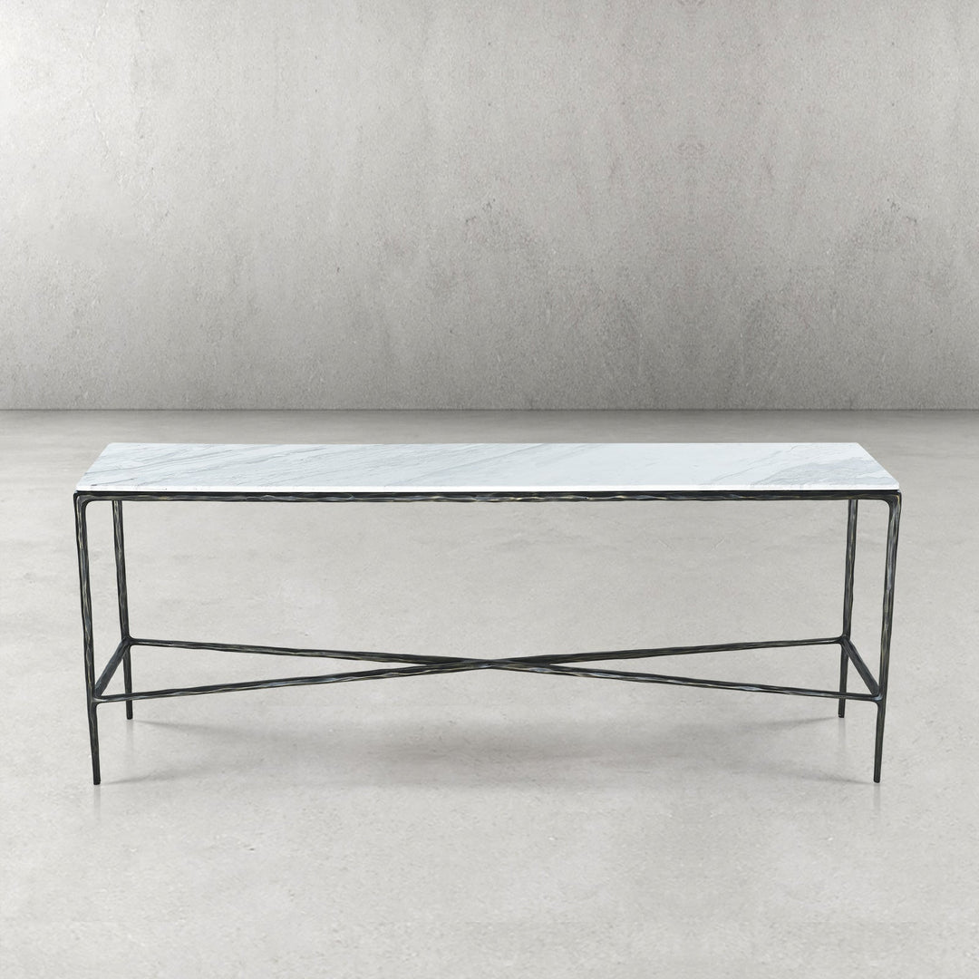 Thades Rectangle Marble Console Table