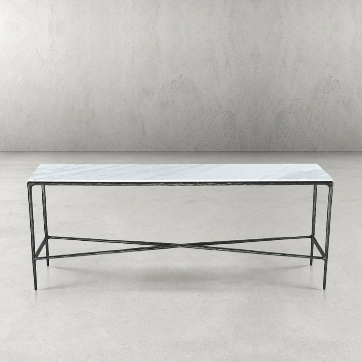 Thades Rectangle Marble Console Table