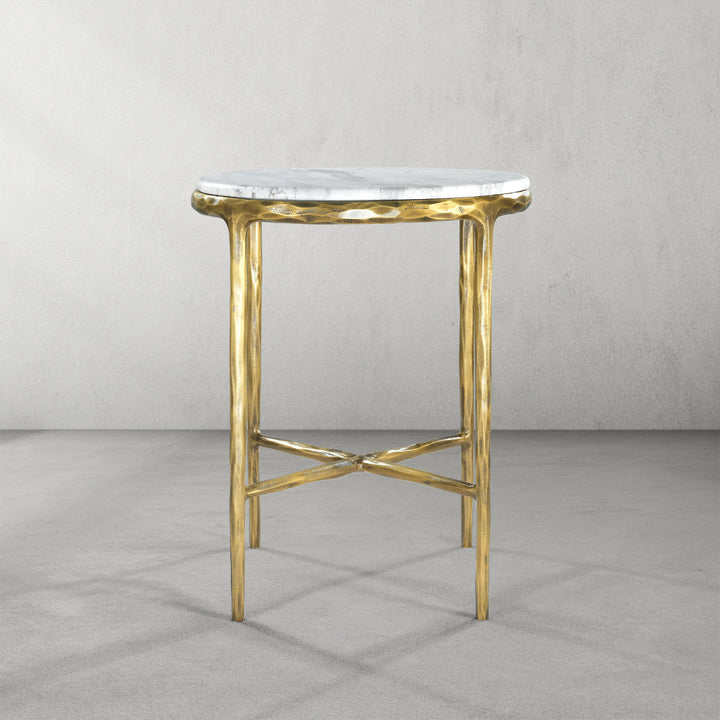 Thades Marble Round Side Table 18"D