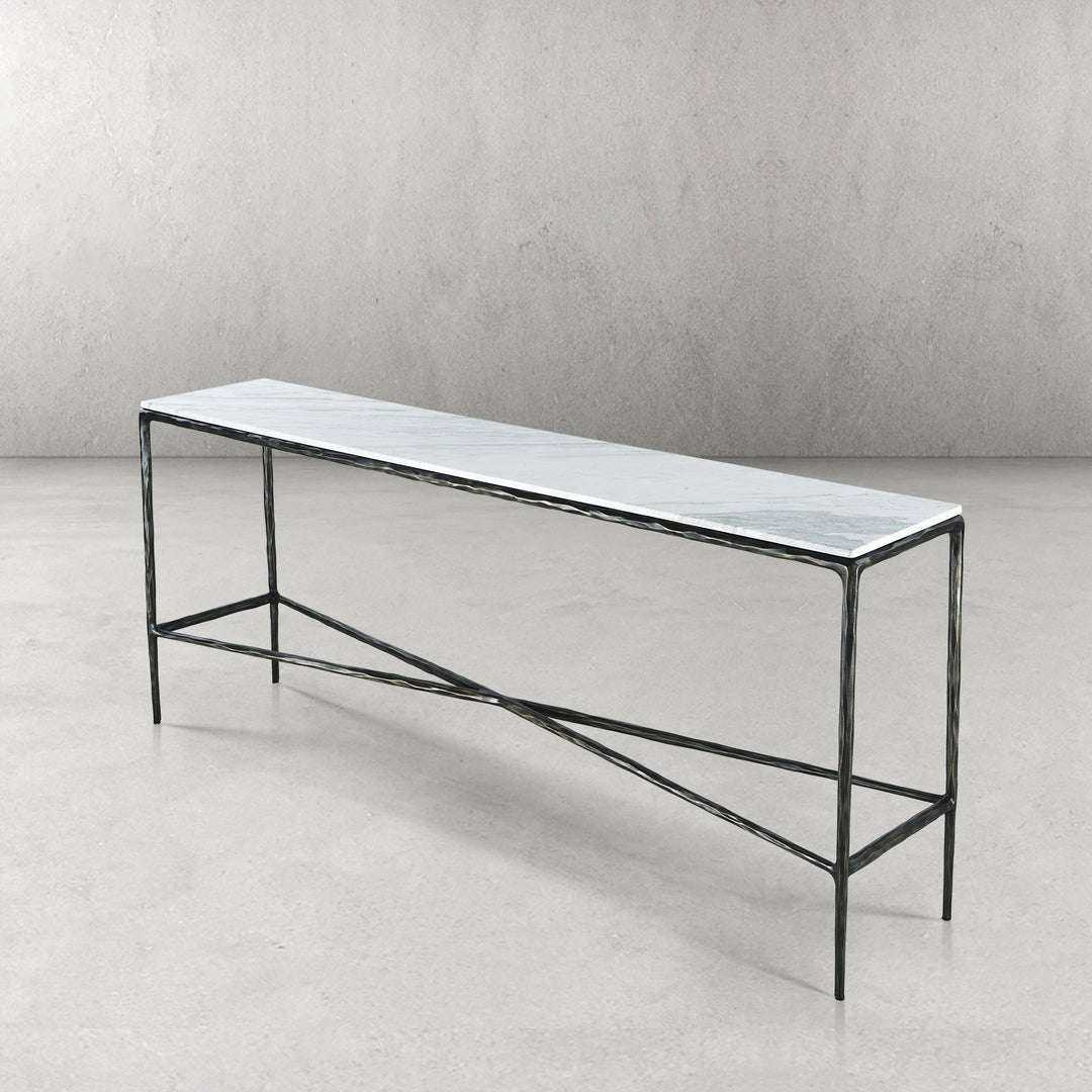 Thades Rectangle Marble Console Table