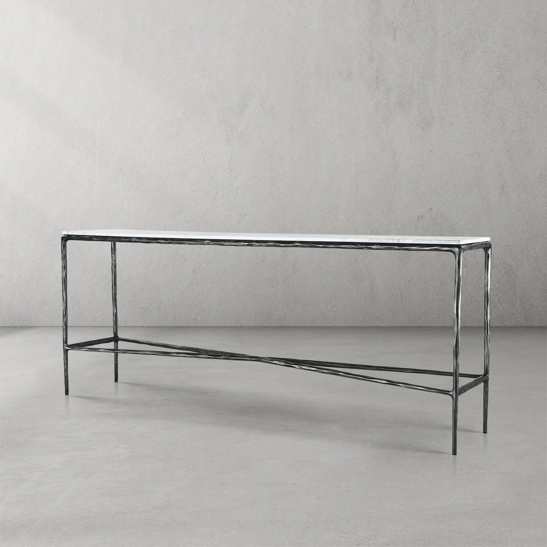 Thades Rectangle Marble Console Table