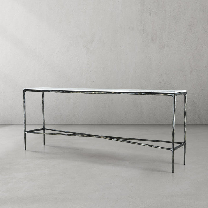 Thades Rectangle Marble Console Table