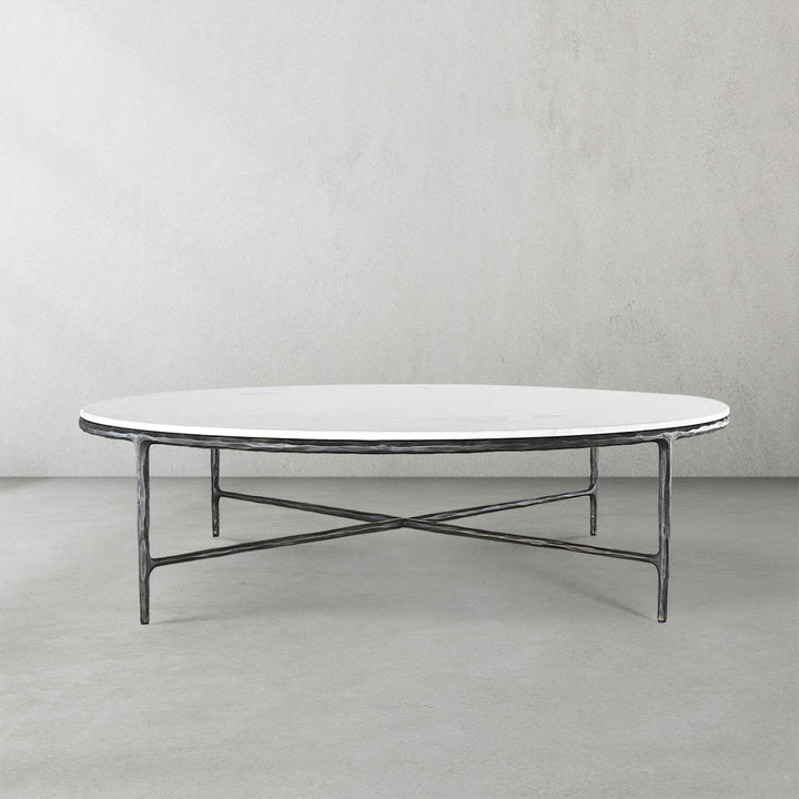 Thades Marble Round Coffee Table 55"D
