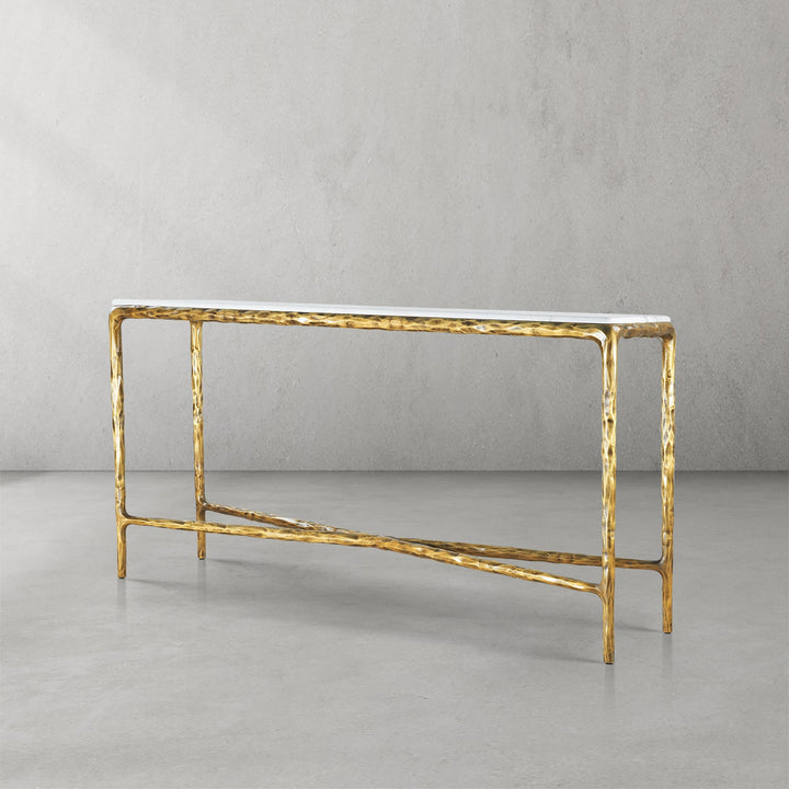 Thades Rectangle Marble Console Table