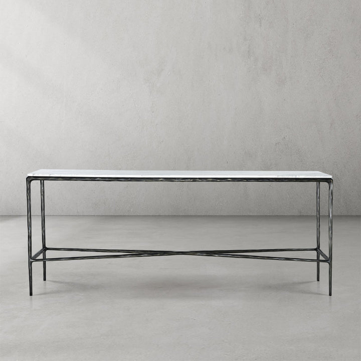 Thades Rectangle Marble Console Table