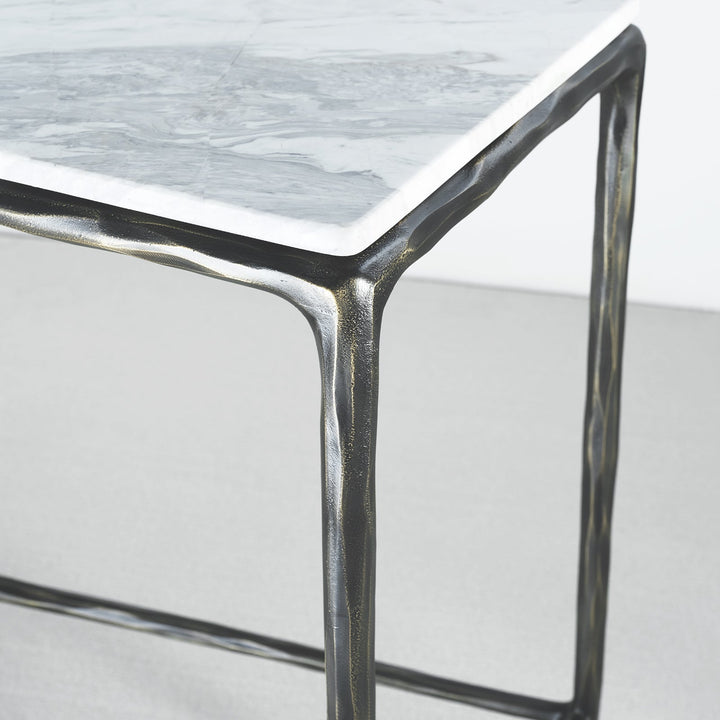 Thades Rectangle Marble Console Table