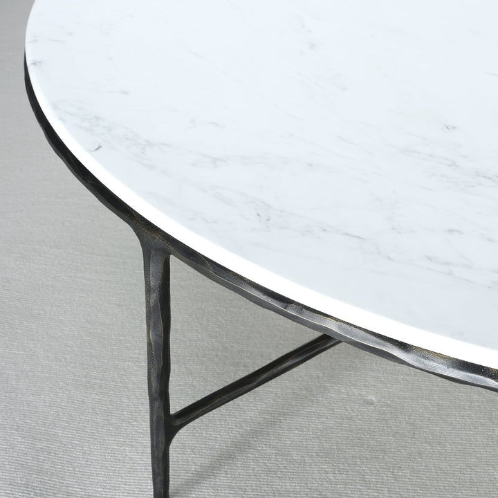 Thades Marble Round Coffee Table 55"D