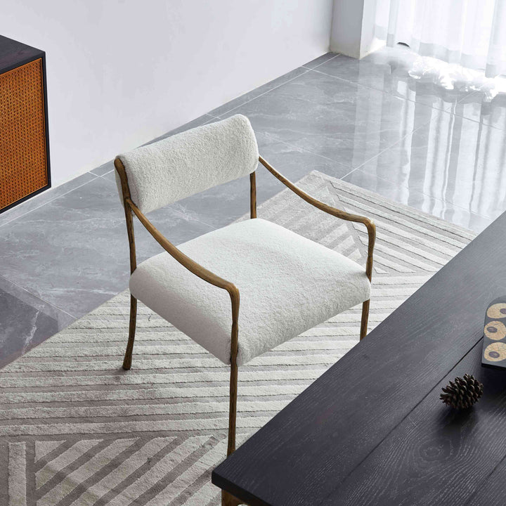 Thades Retro Copper Iron Frame Dining Chair