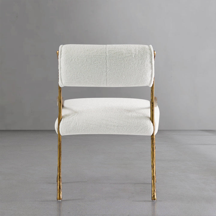 Thades Retro Copper Iron Frame Armless Dining Chair