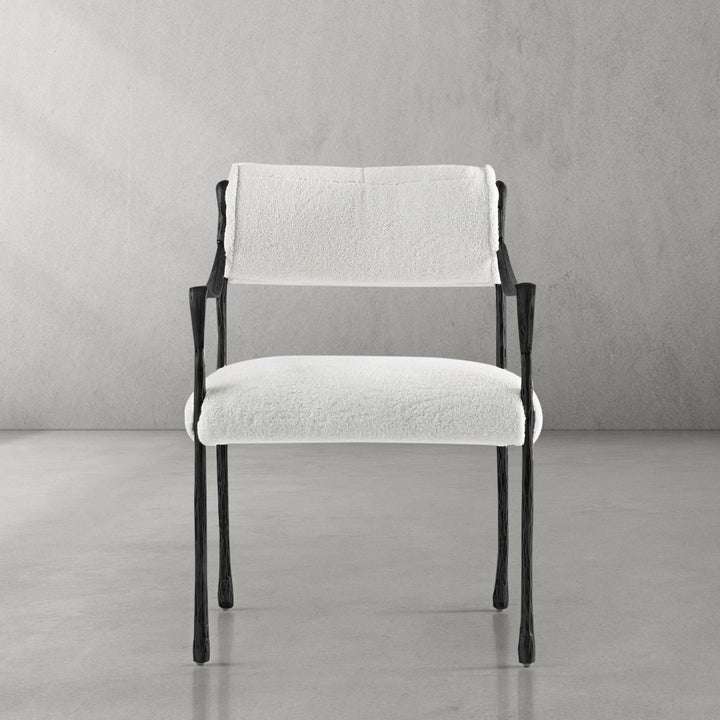 Thades Retro Copper Iron Frame Dining Chair