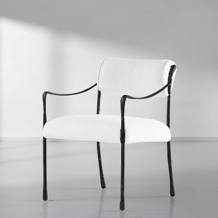 Thades Retro Copper Iron Frame Dining Chair