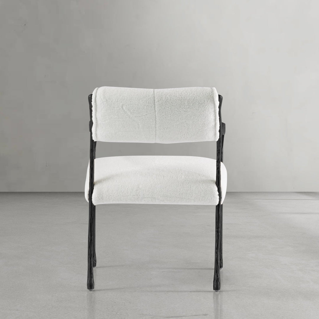 Thades Retro Copper Iron Frame Dining Chair