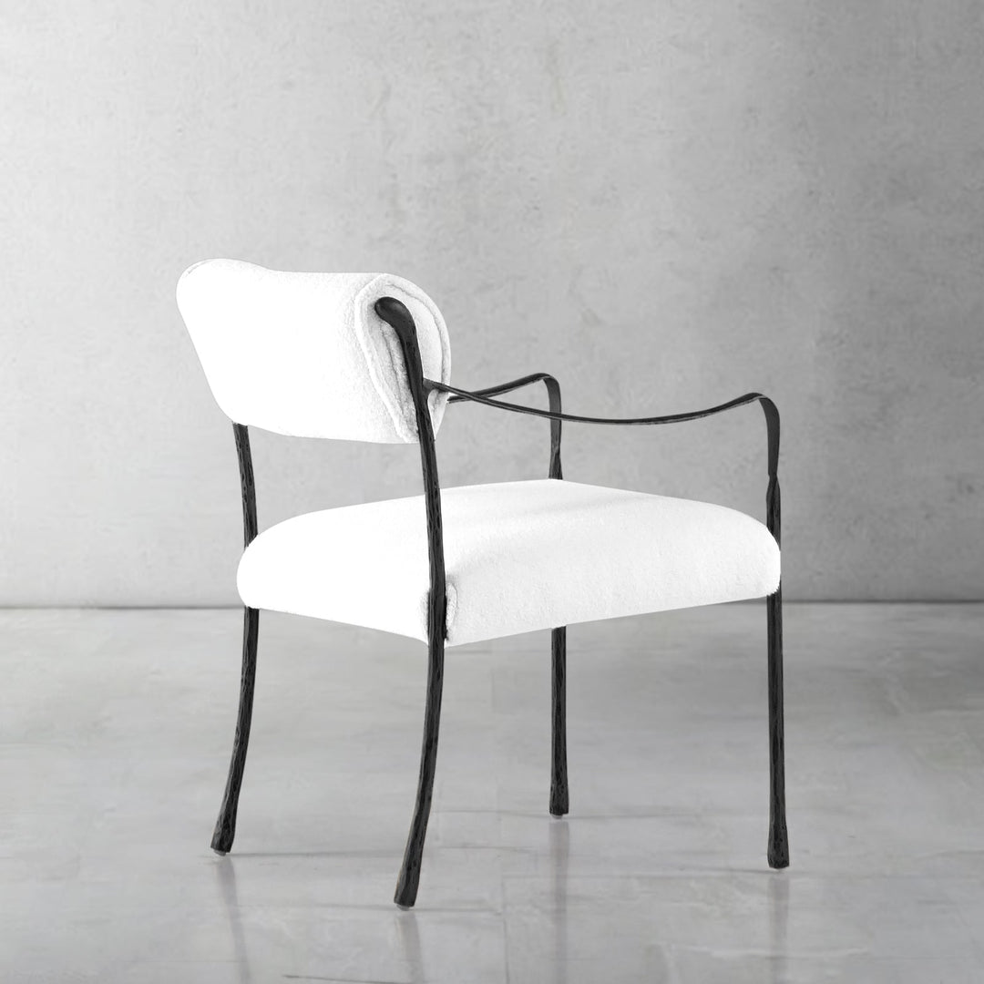 Thades Retro Copper Iron Frame Dining Chair