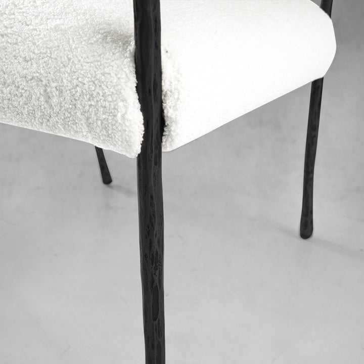 Thades Retro Copper Iron Frame Dining Chair