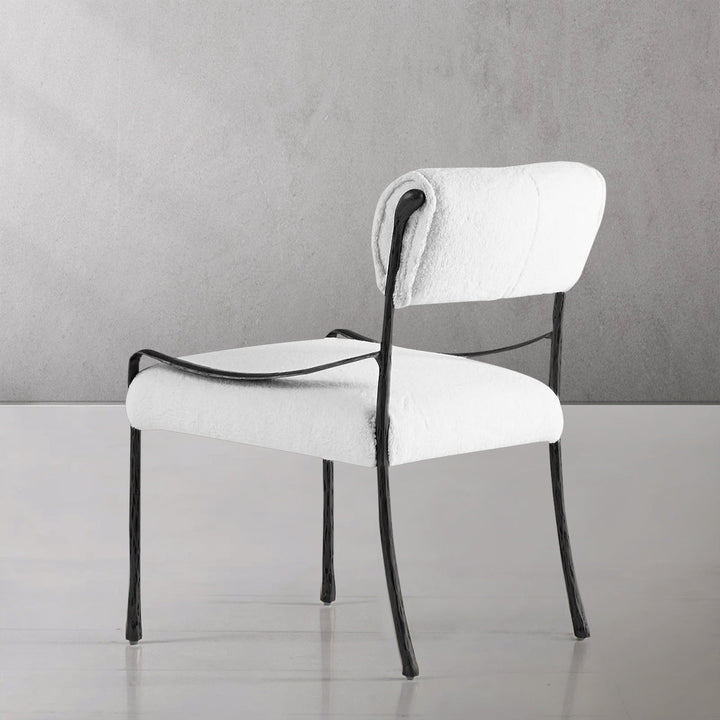 Thades Retro Copper Iron Frame Armless Dining Chair