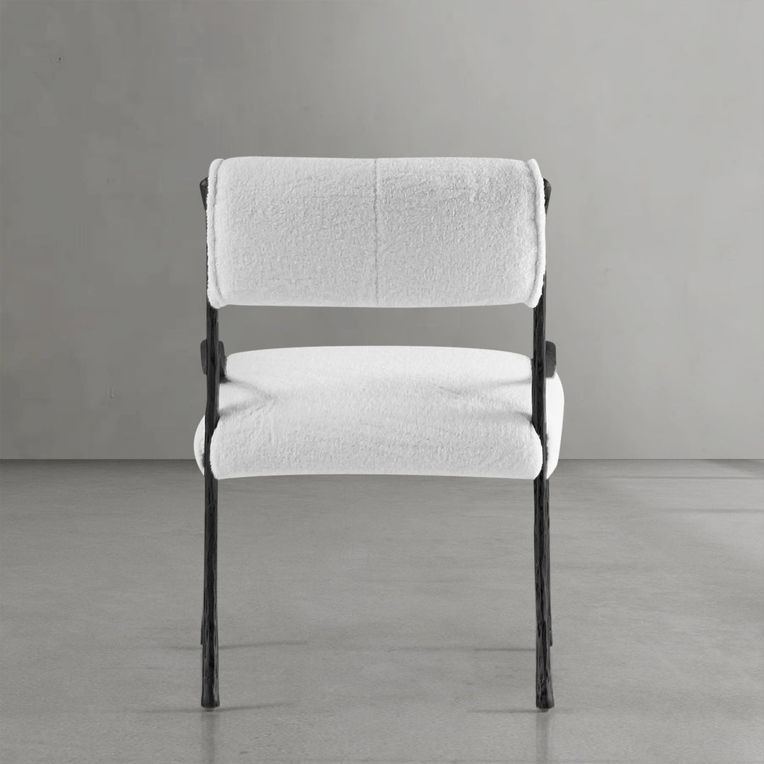 Thades Retro Copper Iron Frame Armless Dining Chair