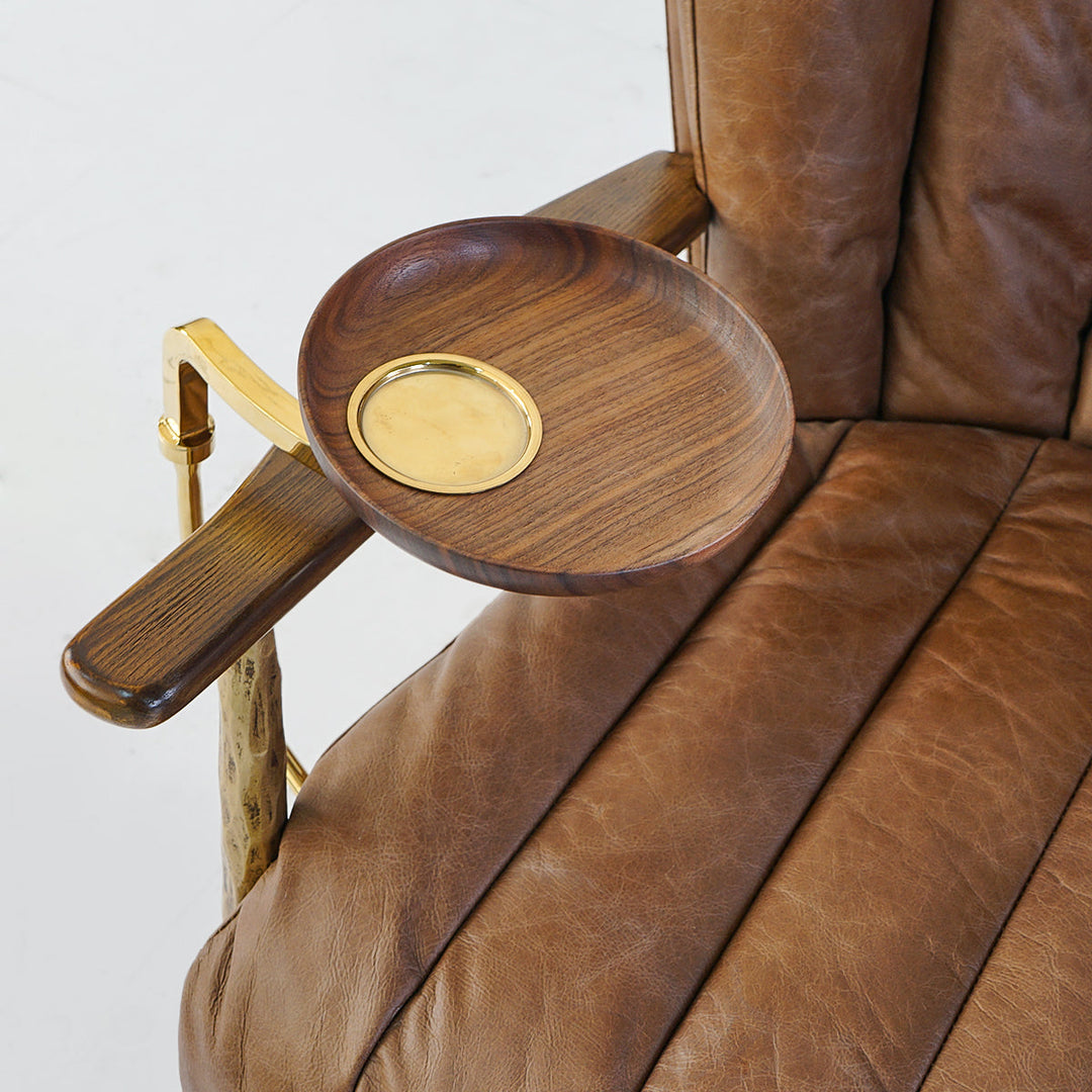 Thades Vintage Leather Armchair Cigar Chair