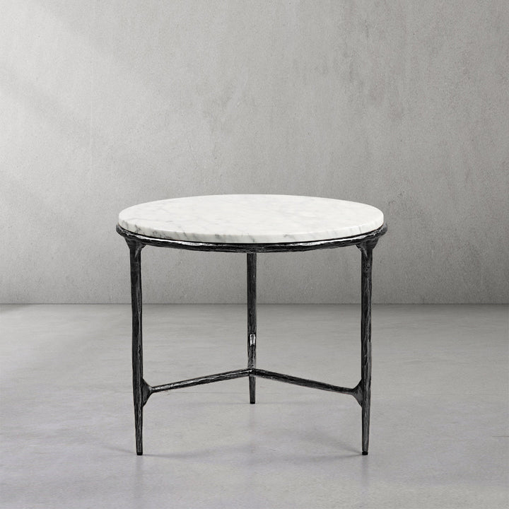 Thades Marble Round Side Table