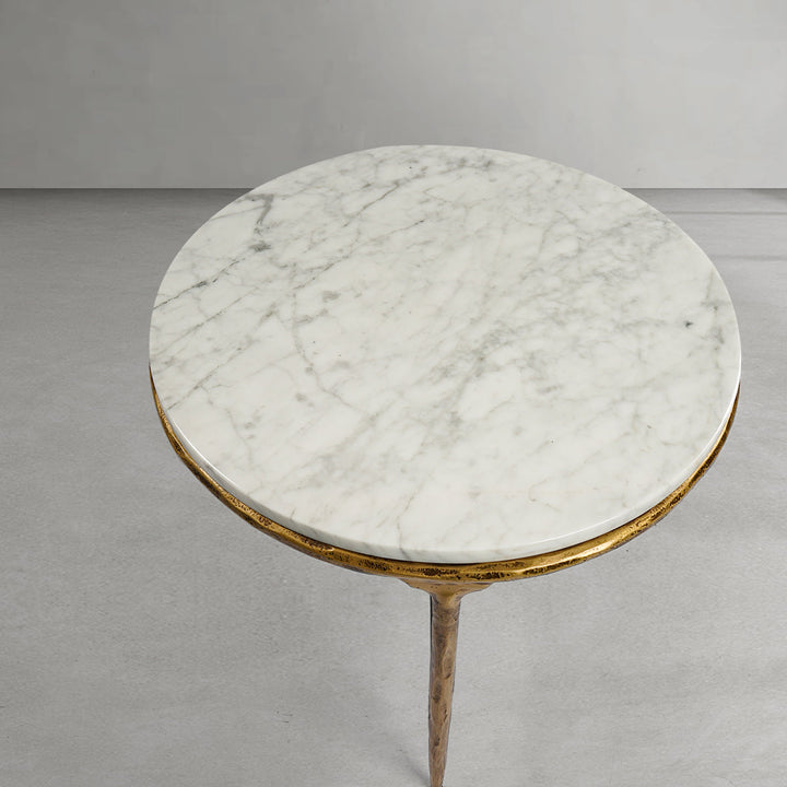 Thades Marble Round Side Table