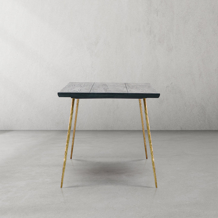 Thades Vintage Style Metal Frame Dining Table