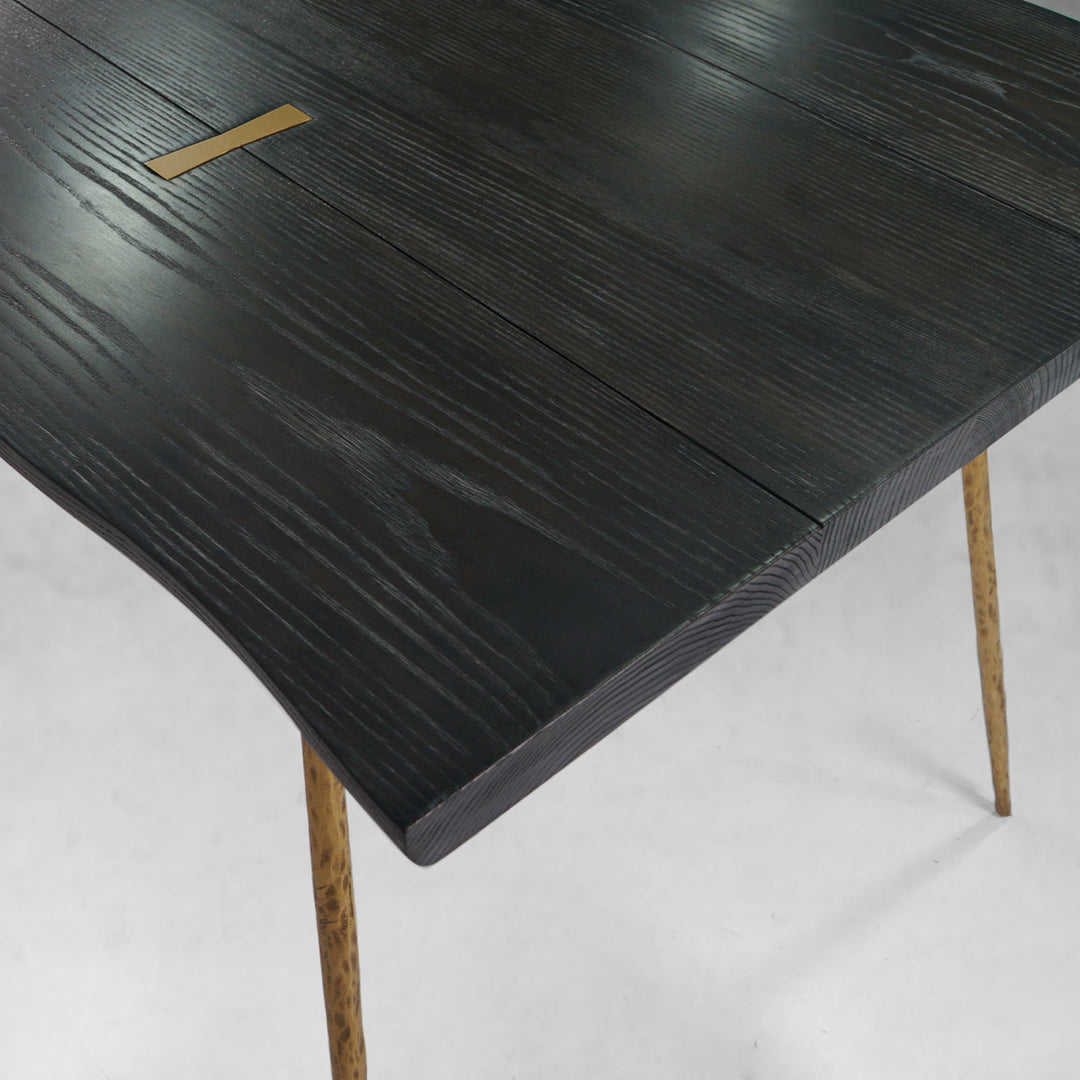 Thades Vintage Style Metal Frame Dining Table