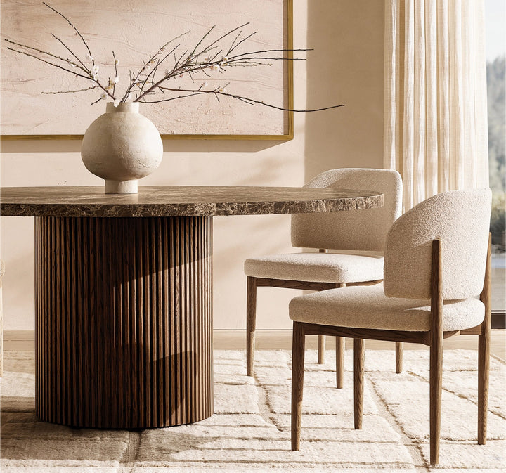 Byrella Emperador Round Modern Dining Table