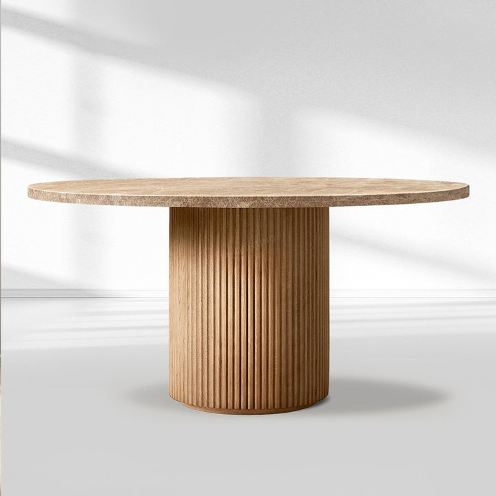 Byrella Emperador Round Modern Dining Table