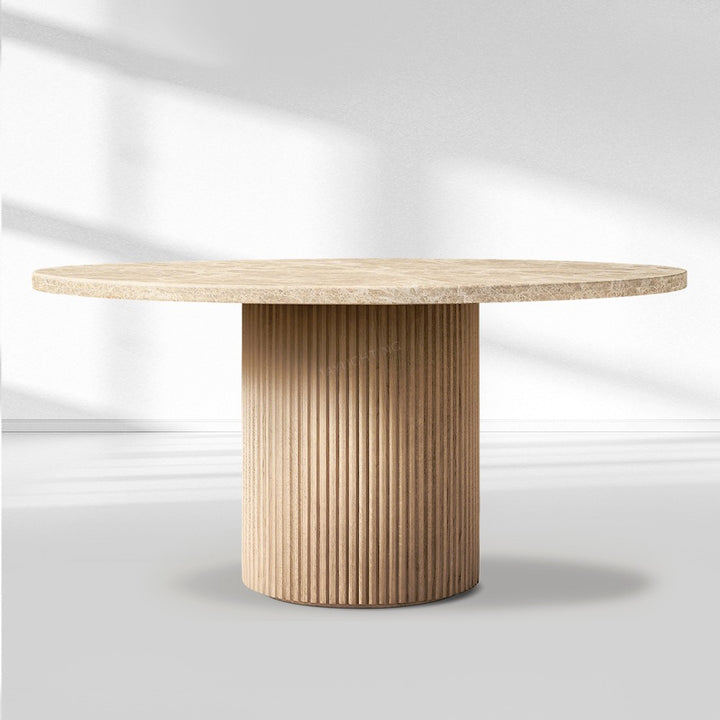 Byrella Emperador Round Modern Dining Table