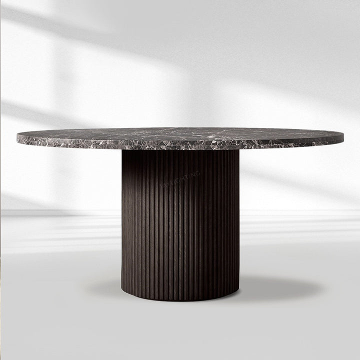 Byrella Emperador Round Modern Dining Table