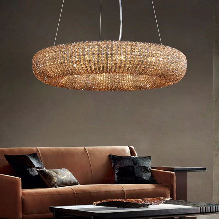 Halo Crystal Round LED Chandelier 32''