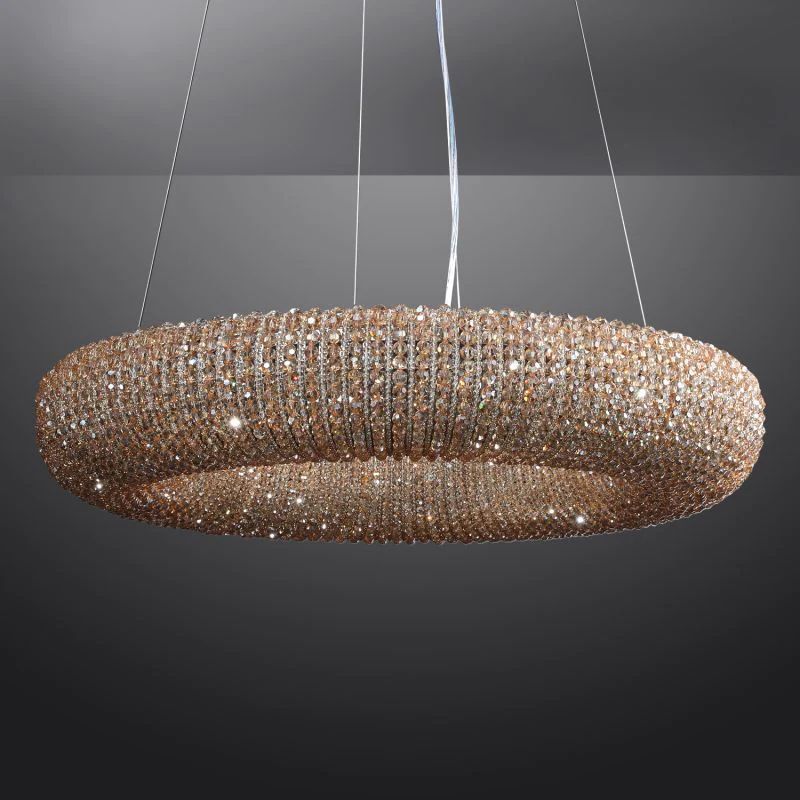 Halo Crystal Round LED Chandelier 32''