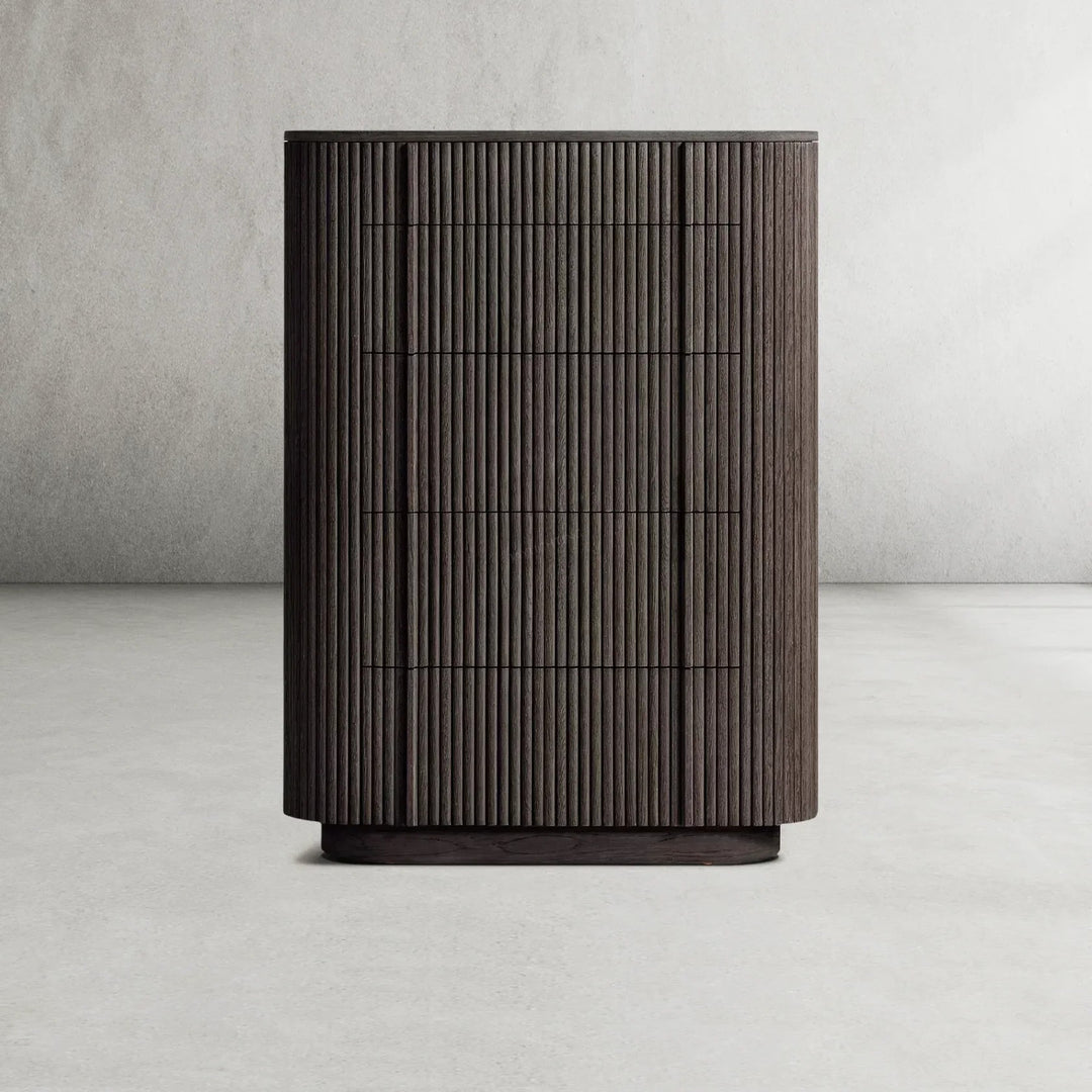 Mullora Modern Cabinet 5-Drawer Narrow Dresser