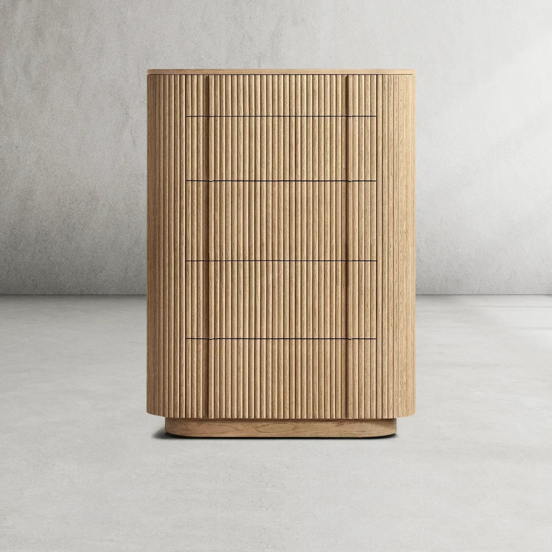 Mullora Modern Cabinet 5-Drawer Narrow Dresser