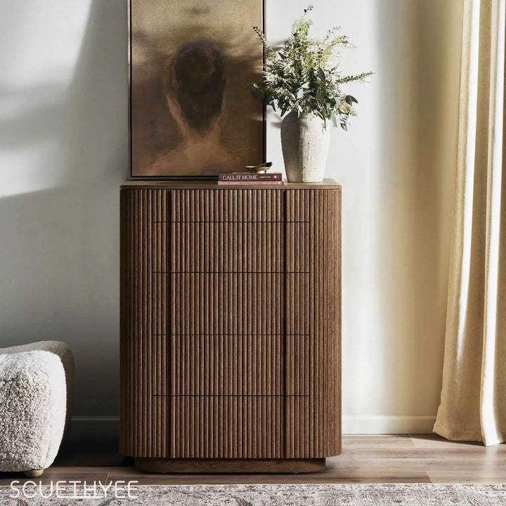 Mullora Modern Cabinet 5-Drawer Narrow Dresser