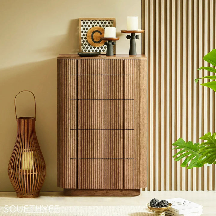 Mullora Modern Cabinet 5-Drawer Narrow Dresser