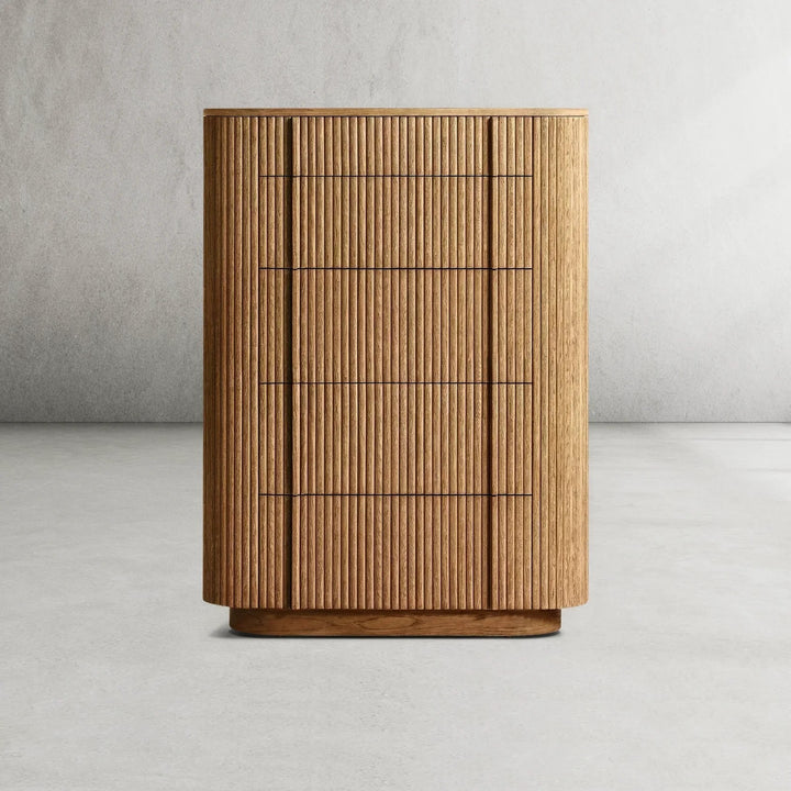 Mullora Modern Cabinet 5-Drawer Narrow Dresser