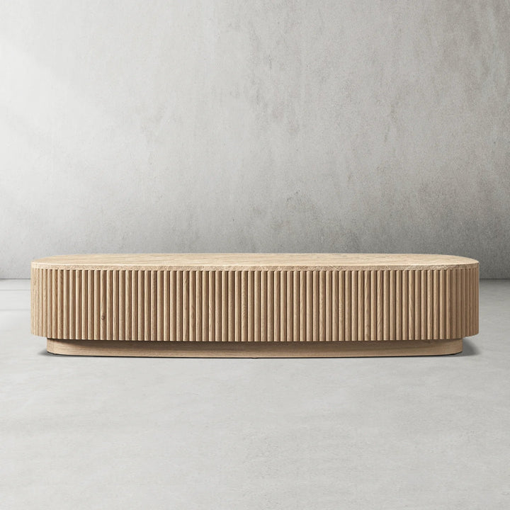 Mullora Oak Wood & Stone Coffee Table