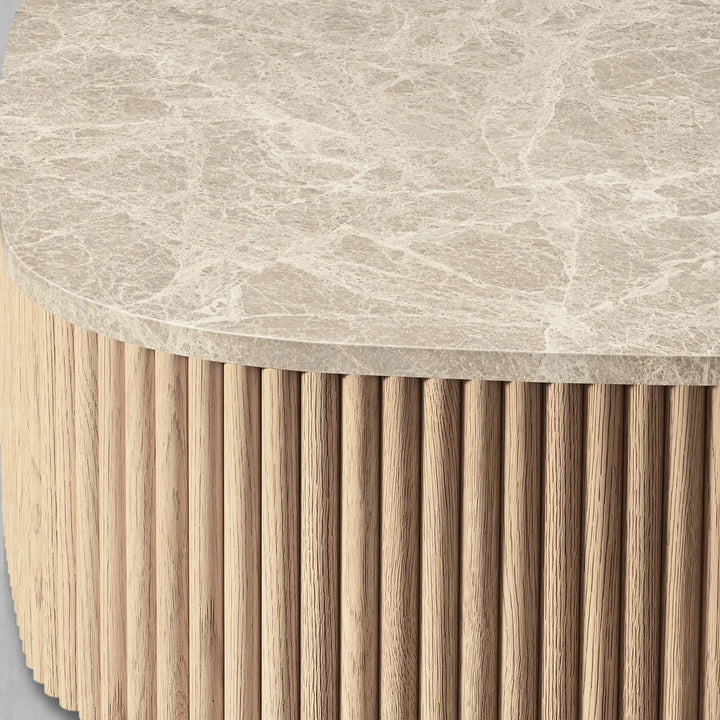 Mullora Oak Wood & Stone Coffee Table