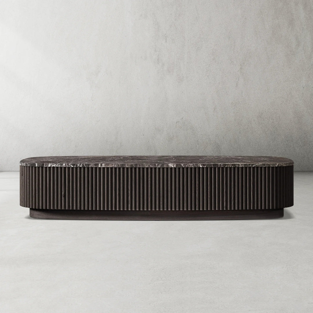 Mullora Oak Wood & Stone Coffee Table