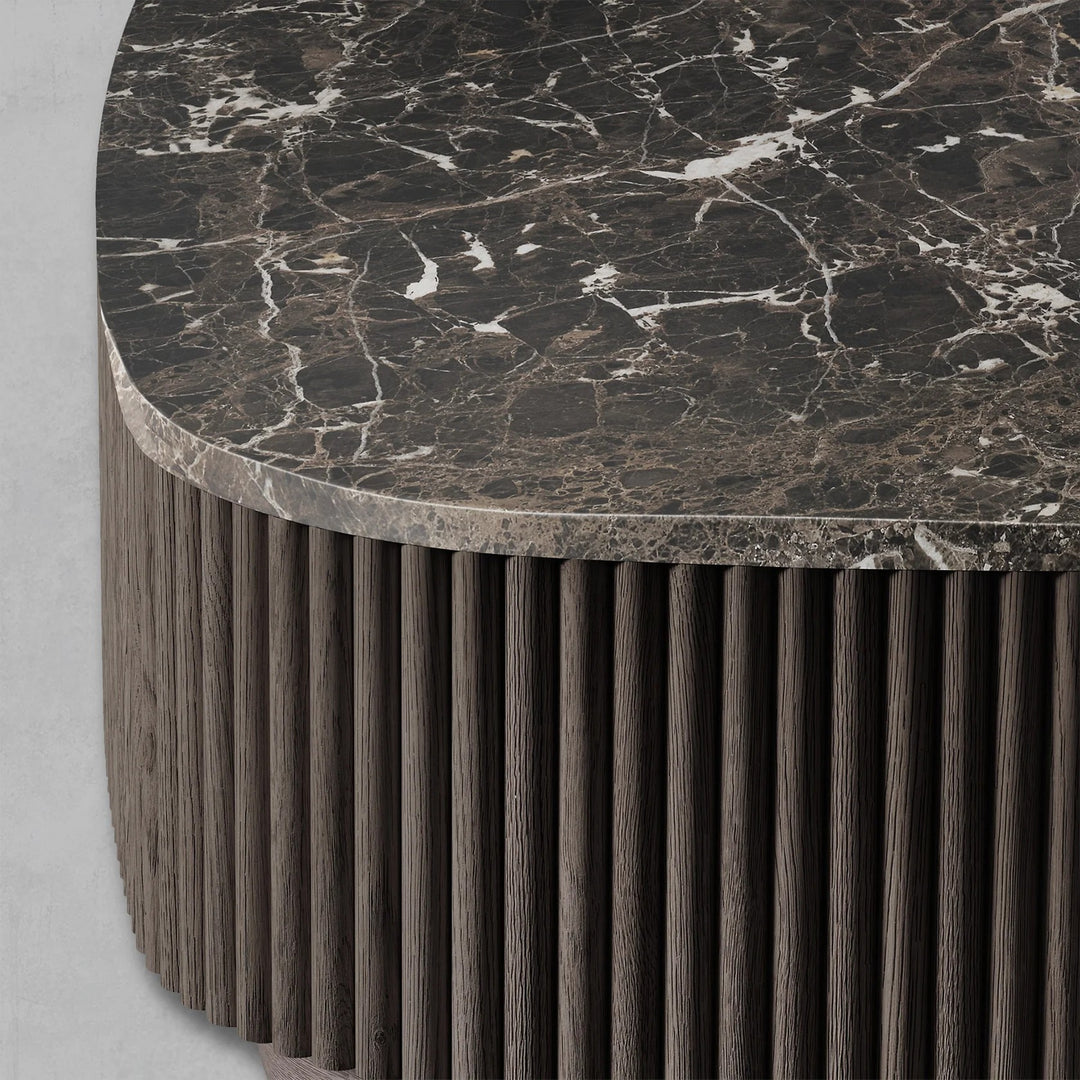Mullora Oak Wood & Stone Coffee Table