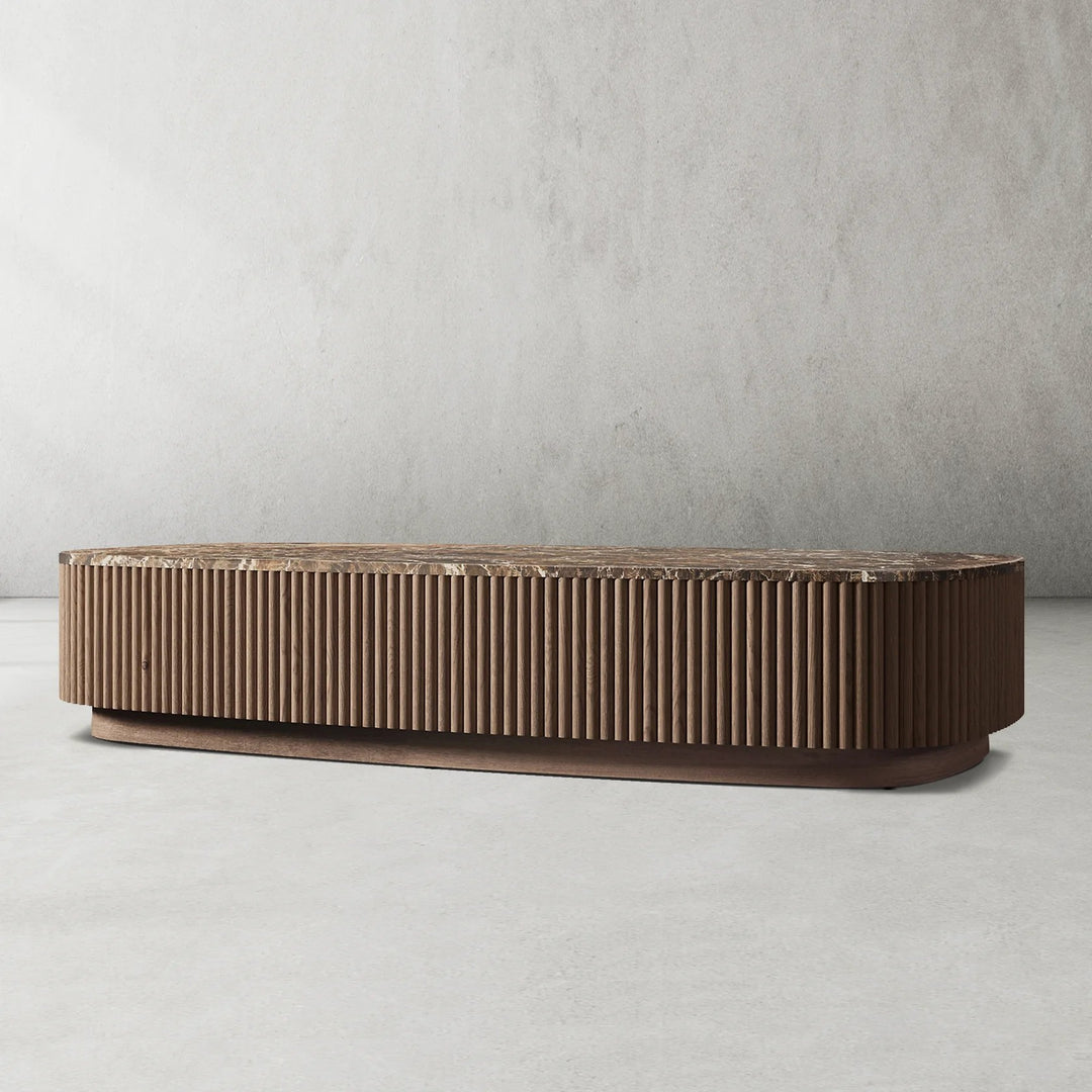 Mullora Oak Wood & Stone Coffee Table