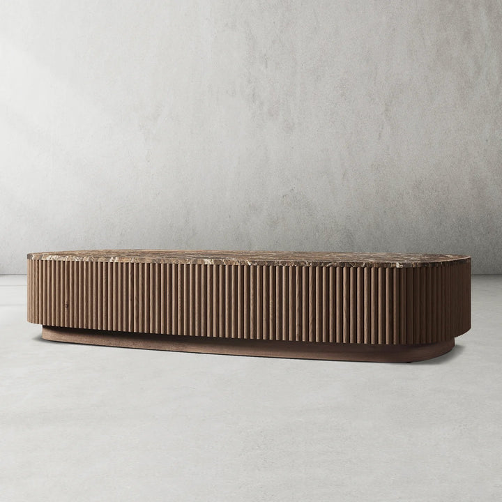Mullora Oak Wood & Stone Coffee Table