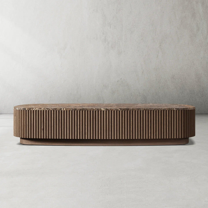 Mullora Oak Wood & Stone Coffee Table