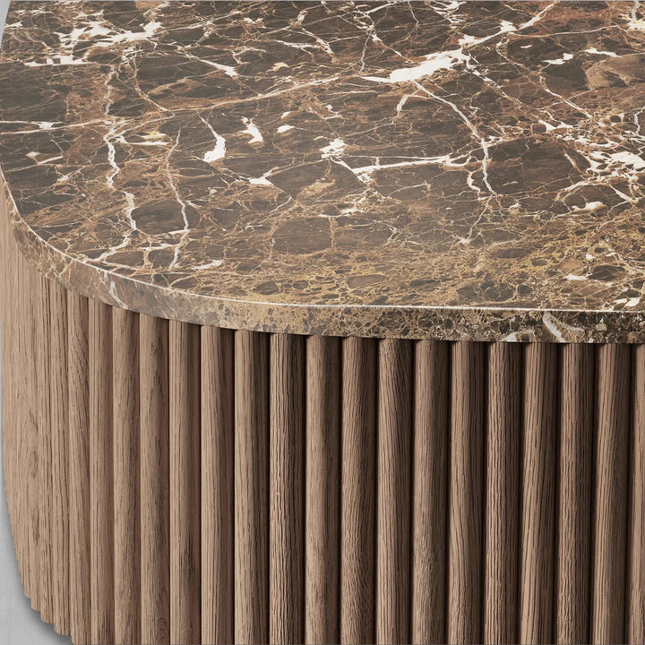 Mullora Oak Wood & Stone Coffee Table